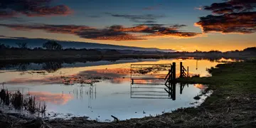 Hersden Chislet Gaps Sunset pano