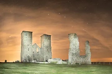 Reculver Towers Stars And Clouds