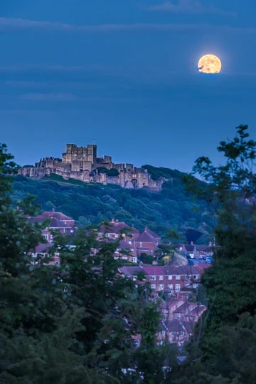 Dover Castle Moon Portrait 3