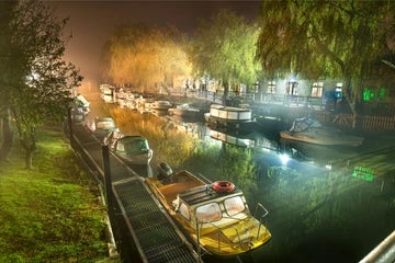 Grove Ferry Misty Night on the River Stour 2