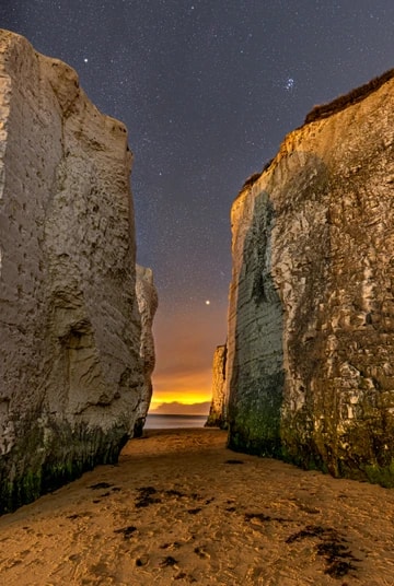 Botany Bay At Night Through The Stacks