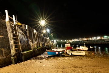 Broadstairs Boats and  Viking Bay At Night