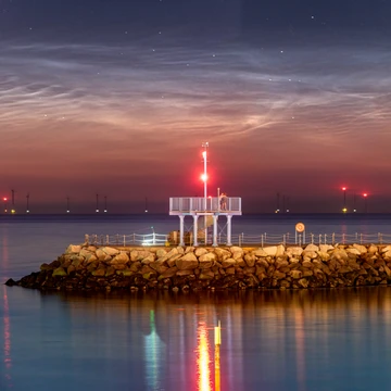 Herne Bay Noctilucent Clouds Over Harbour Arm 