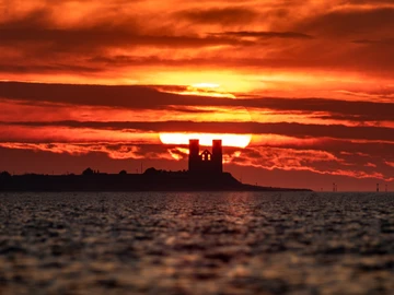 Reculver Sunset From Minnis Bay 1 Of 1