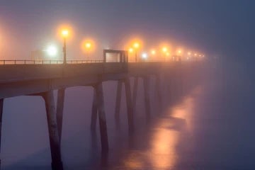 Deal Pier In Fog landscape