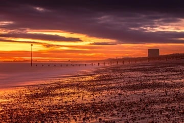 Hythe Fisherman's Beach Sunset 