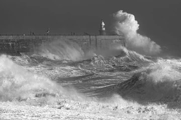 Folkestone Rotunda Beach and Storm Eunice 2