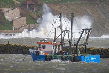 Folkestone Storm Boat In Harbour 2