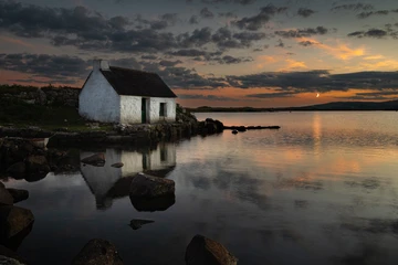 Ireland Connemara Moonset