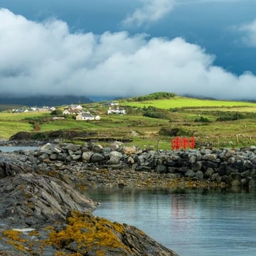 Ireland Gurteen Pier Looking Back Inland