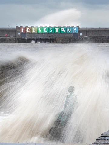 Folkestone Mermaid With Folkestone Sign 