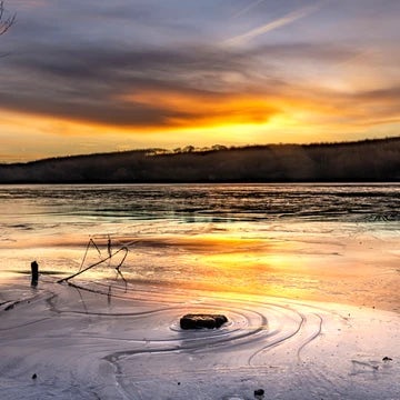 Fordwich Lake Sunrise And Ice 2
