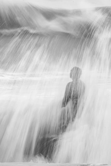 Folkestone Mermaid In Storm B And W 2 