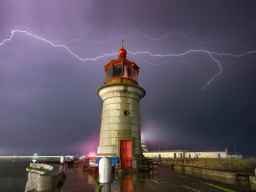 Ramsgate Lighthouse And Lightning 