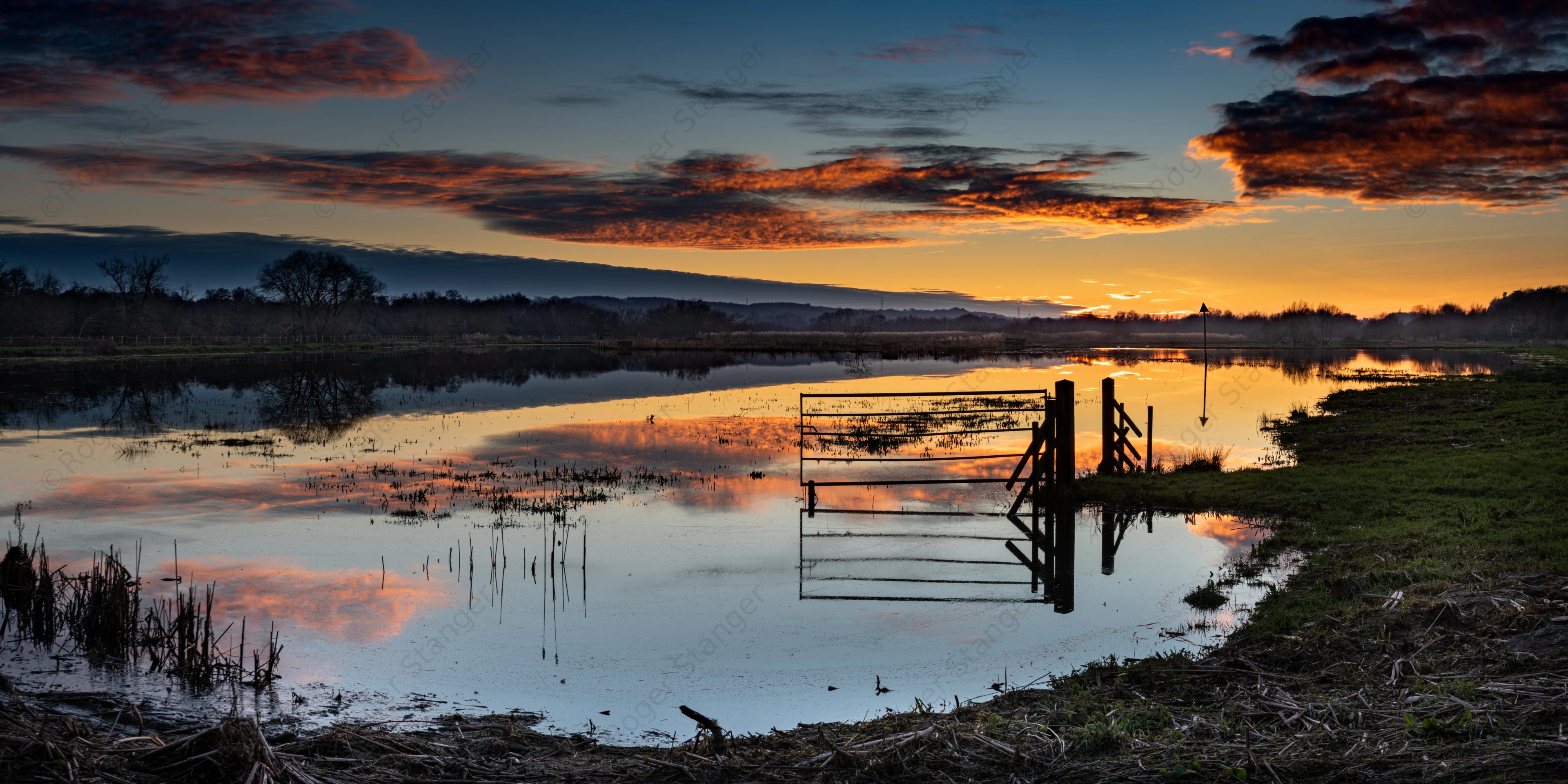 Hersden Chislet Gaps Sunset pano