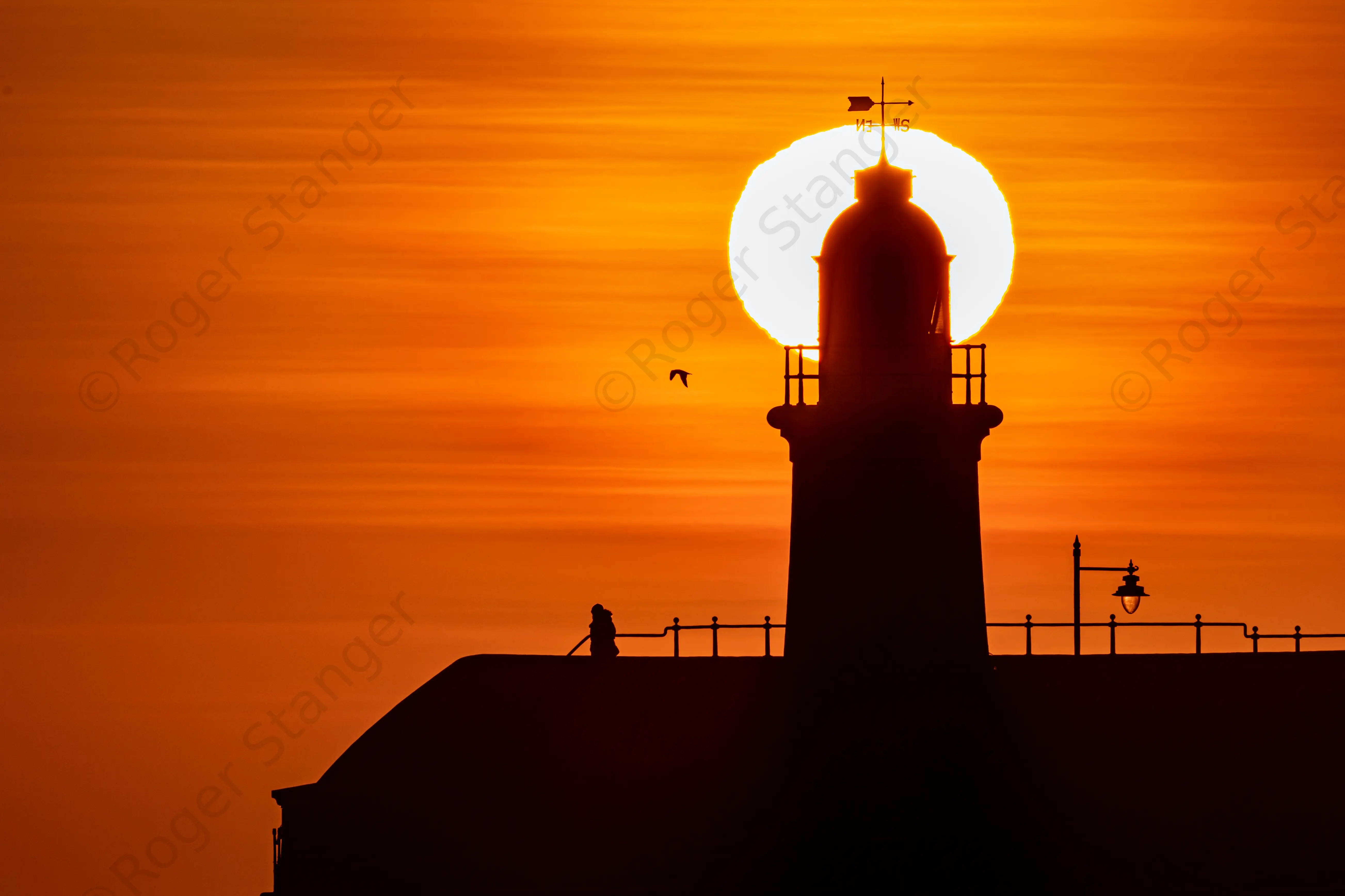 Folkestone sun in lighthouse