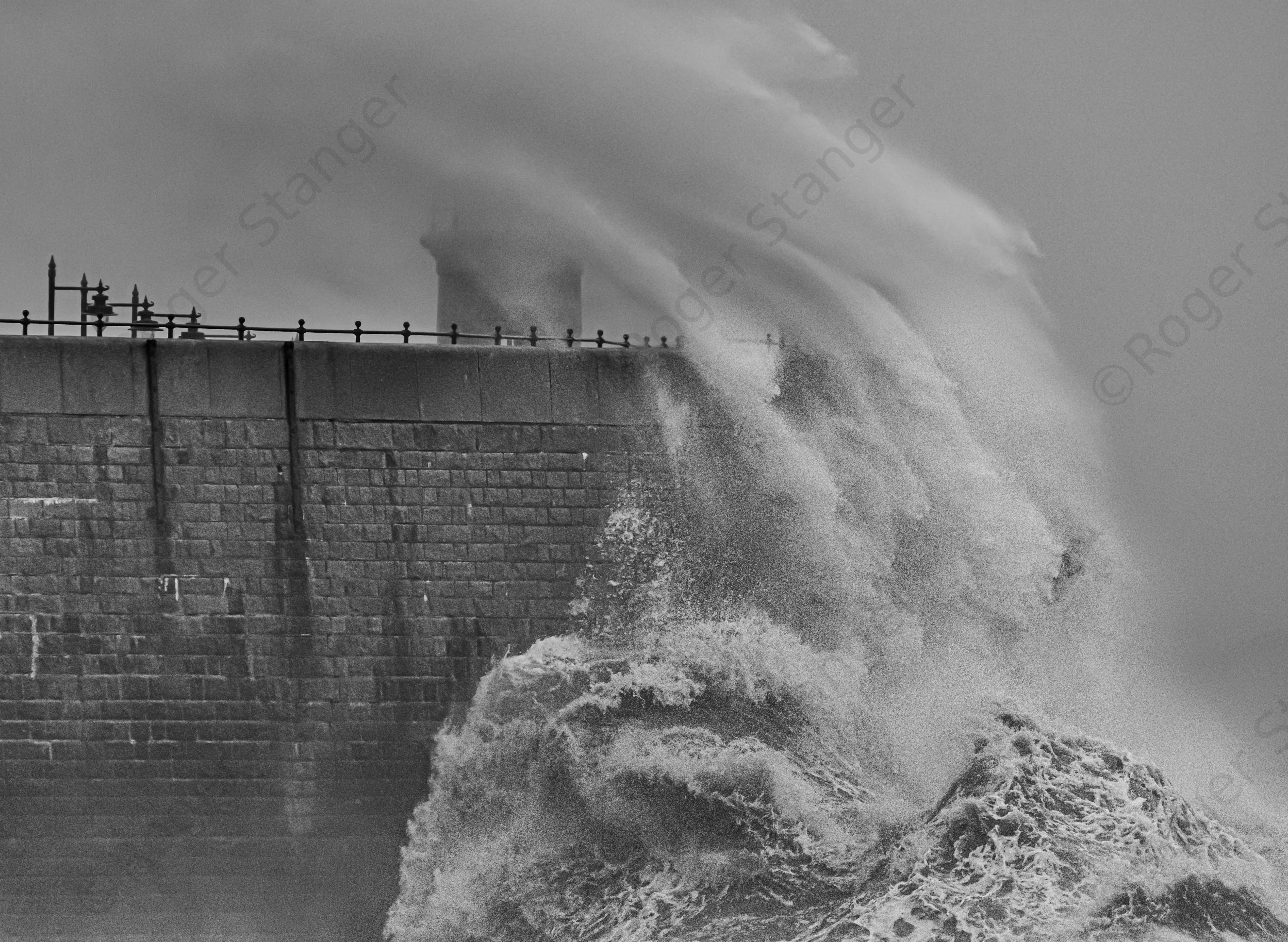 Folkestone LighthStorm Ciara and Lighthouse