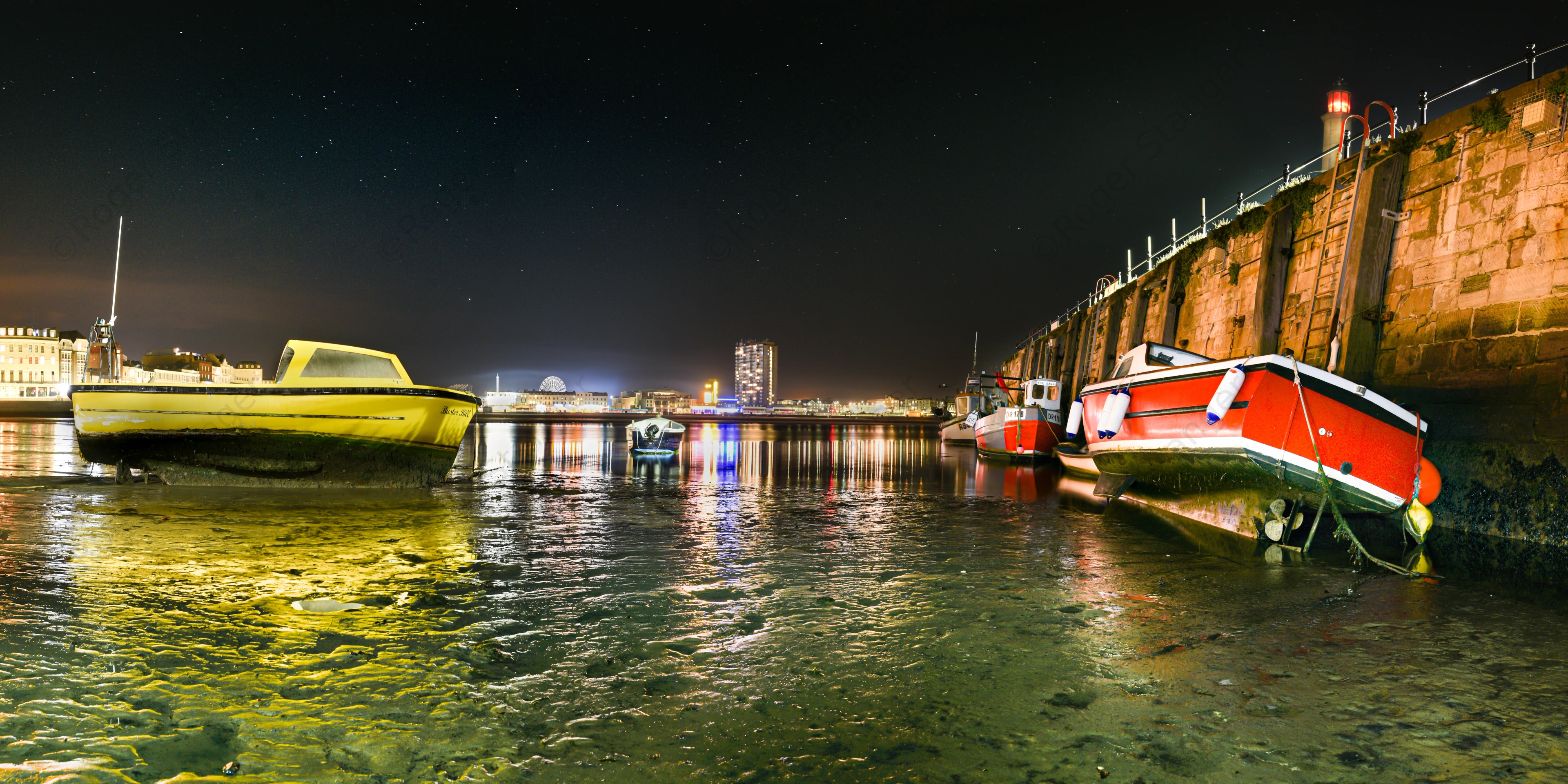 Margate Harbour At Night 2 X 1 