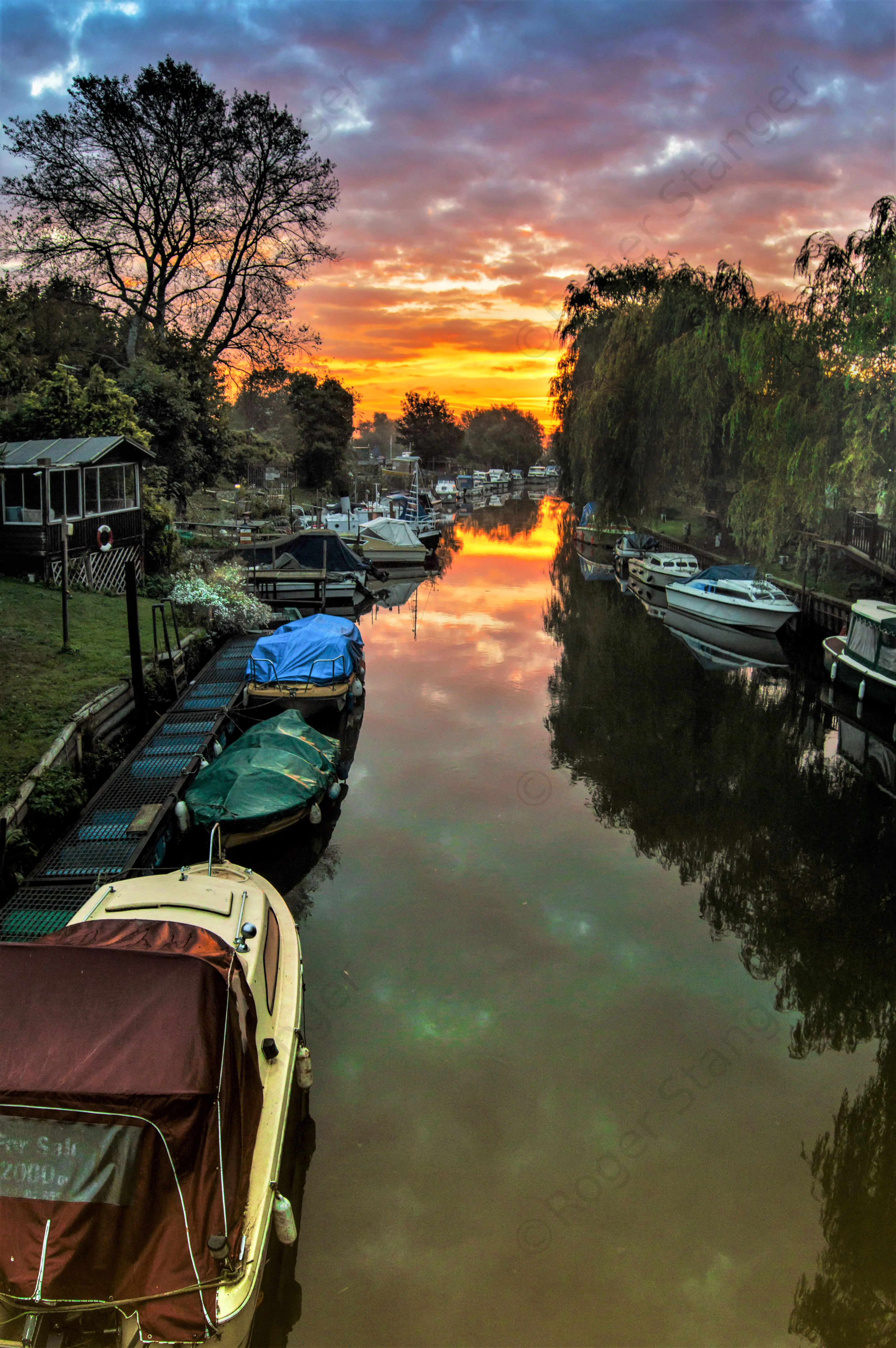 Grove Ferry Bridge Sunrise Portrait