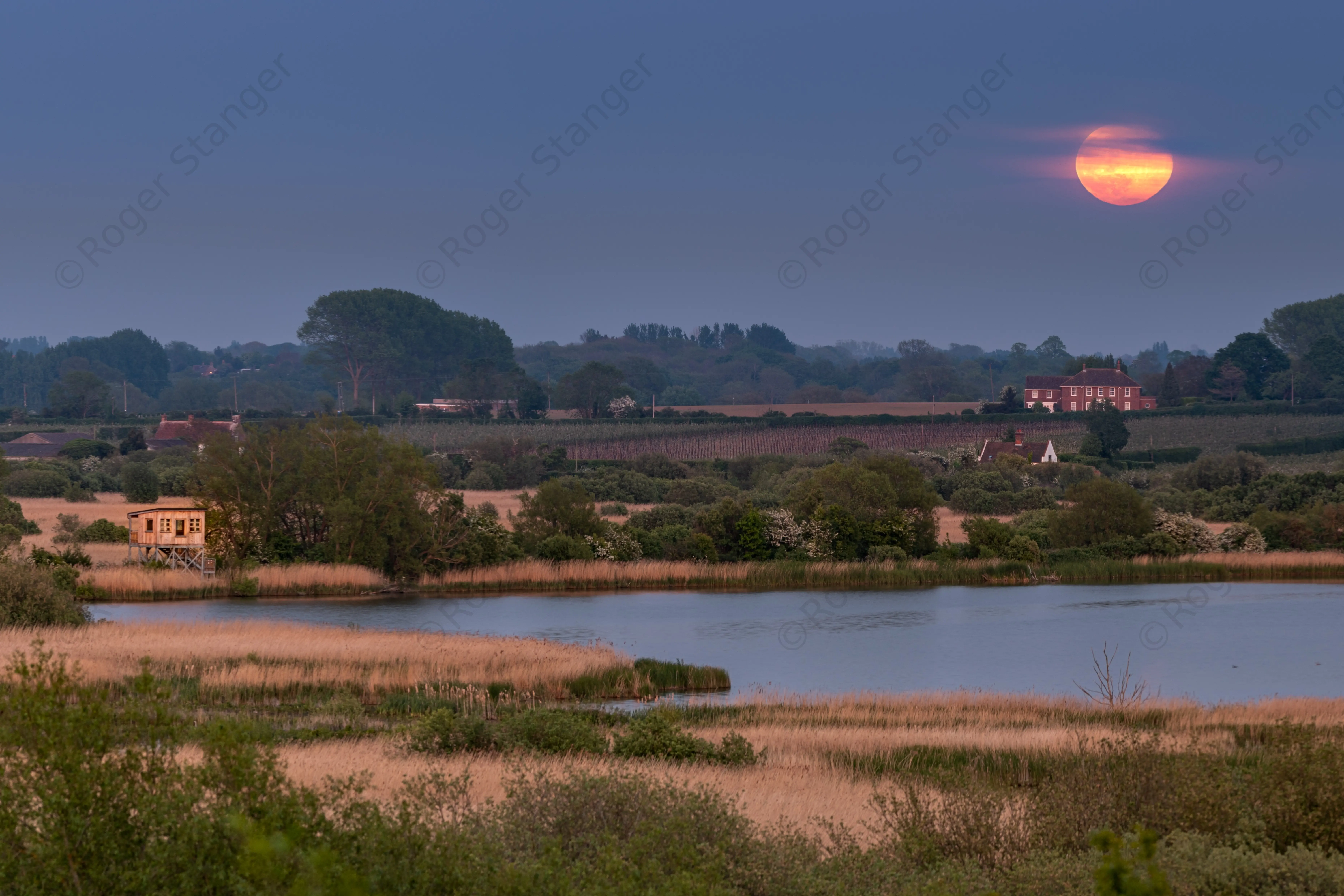 Stodmarsh Moonrise landscape