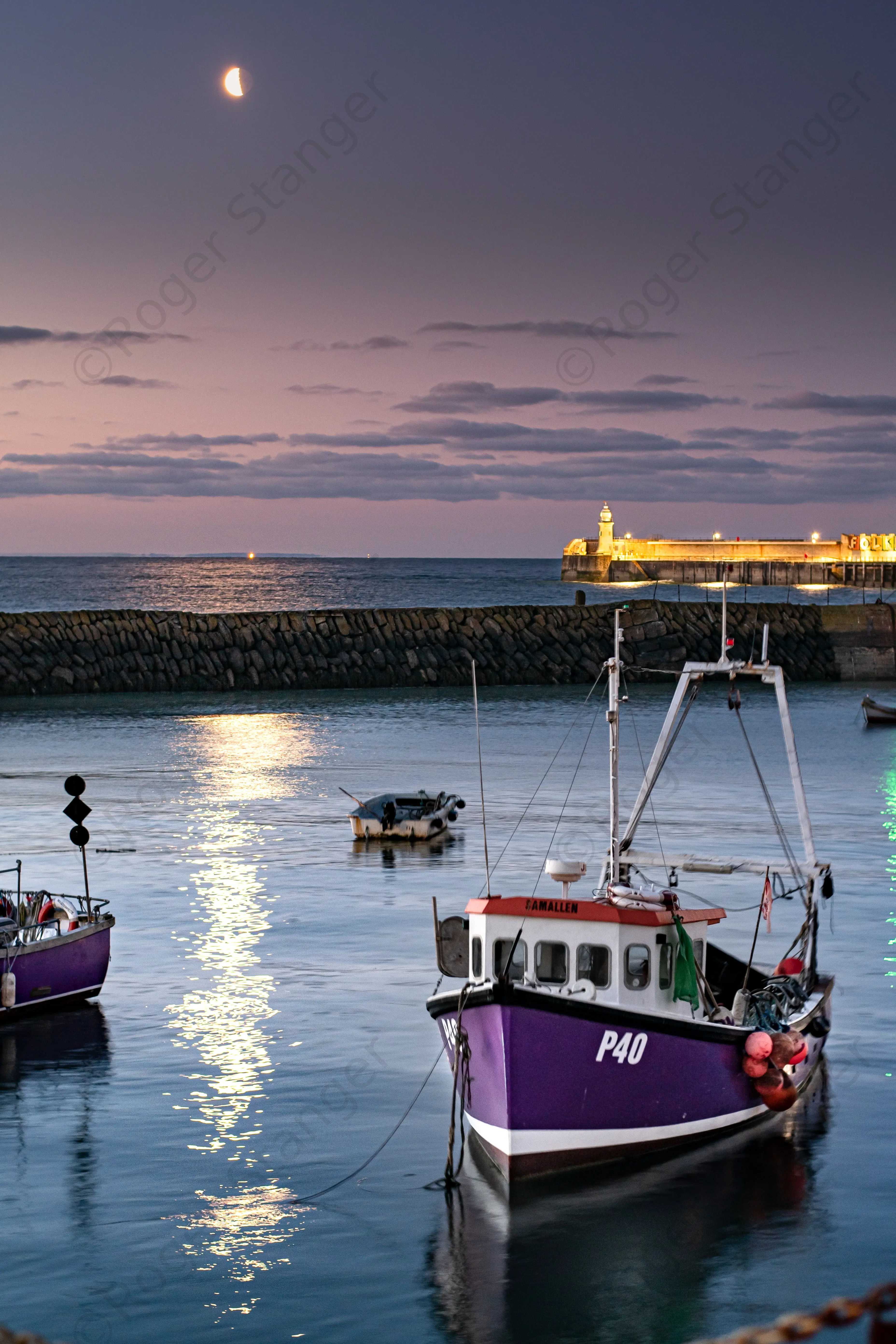 Folkestone Harbour Moonrise 