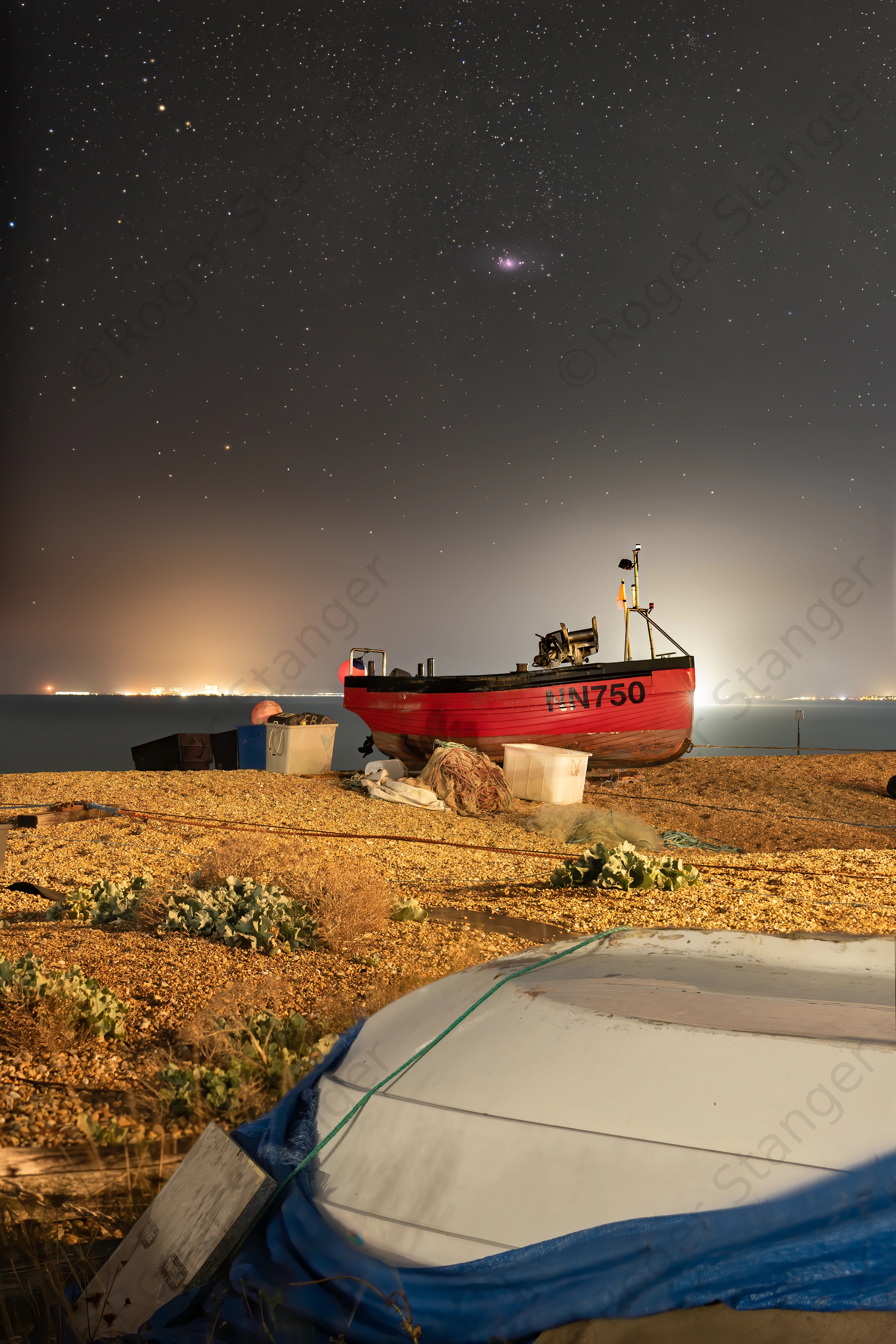 Hythe Fishermans Beach At Night 