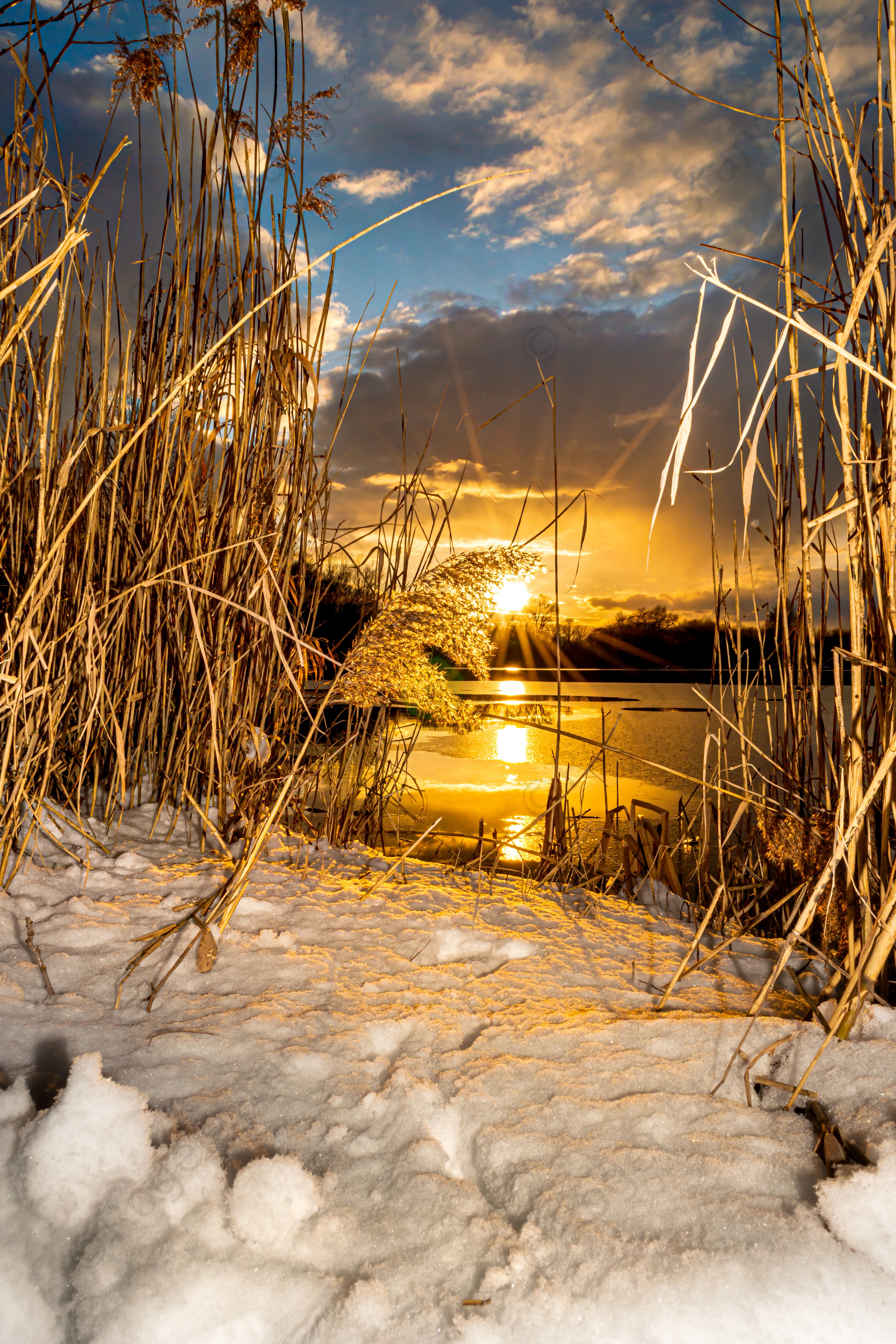 Stour Lake In The Snow