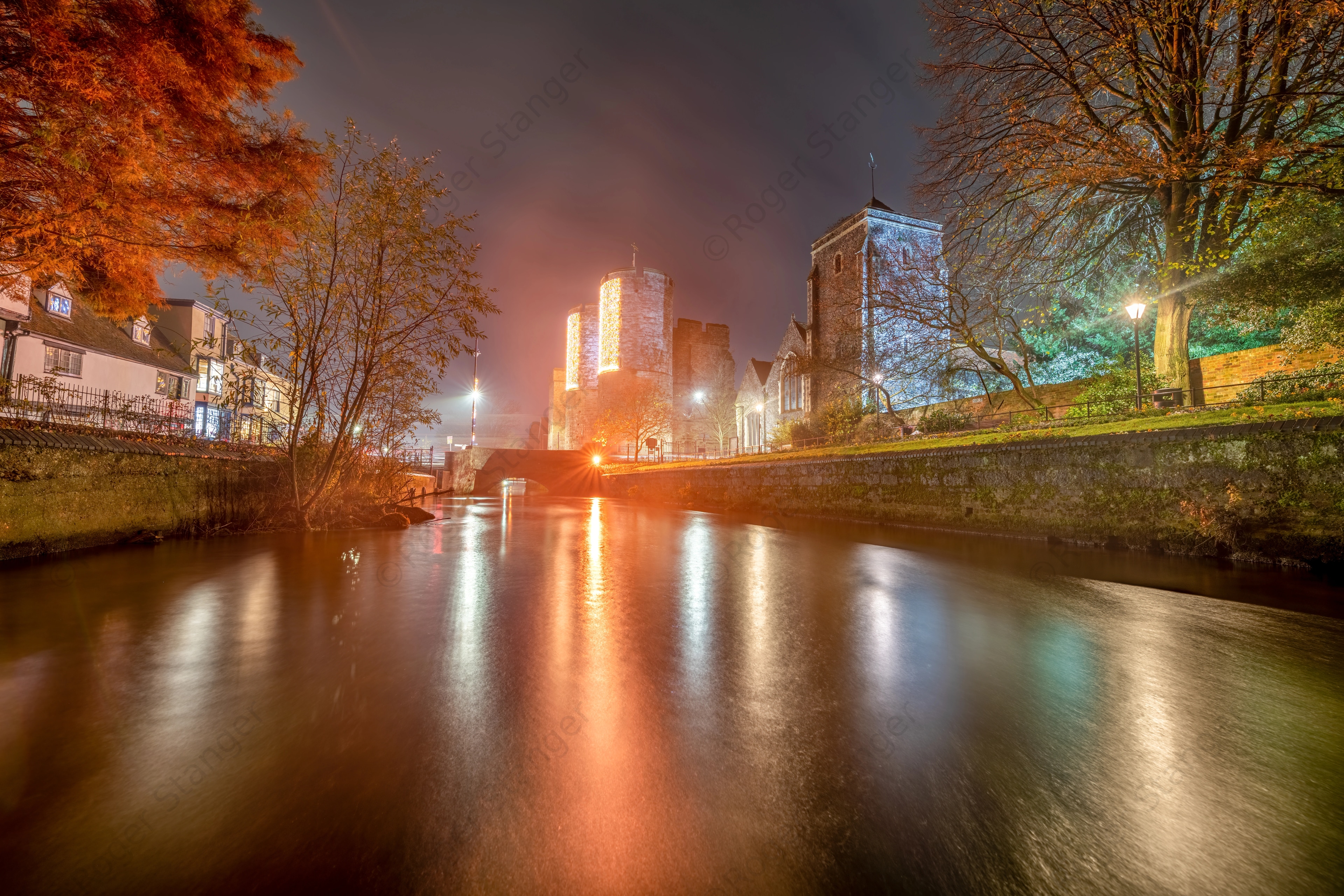 Canterbury Westgate Towers At Night 