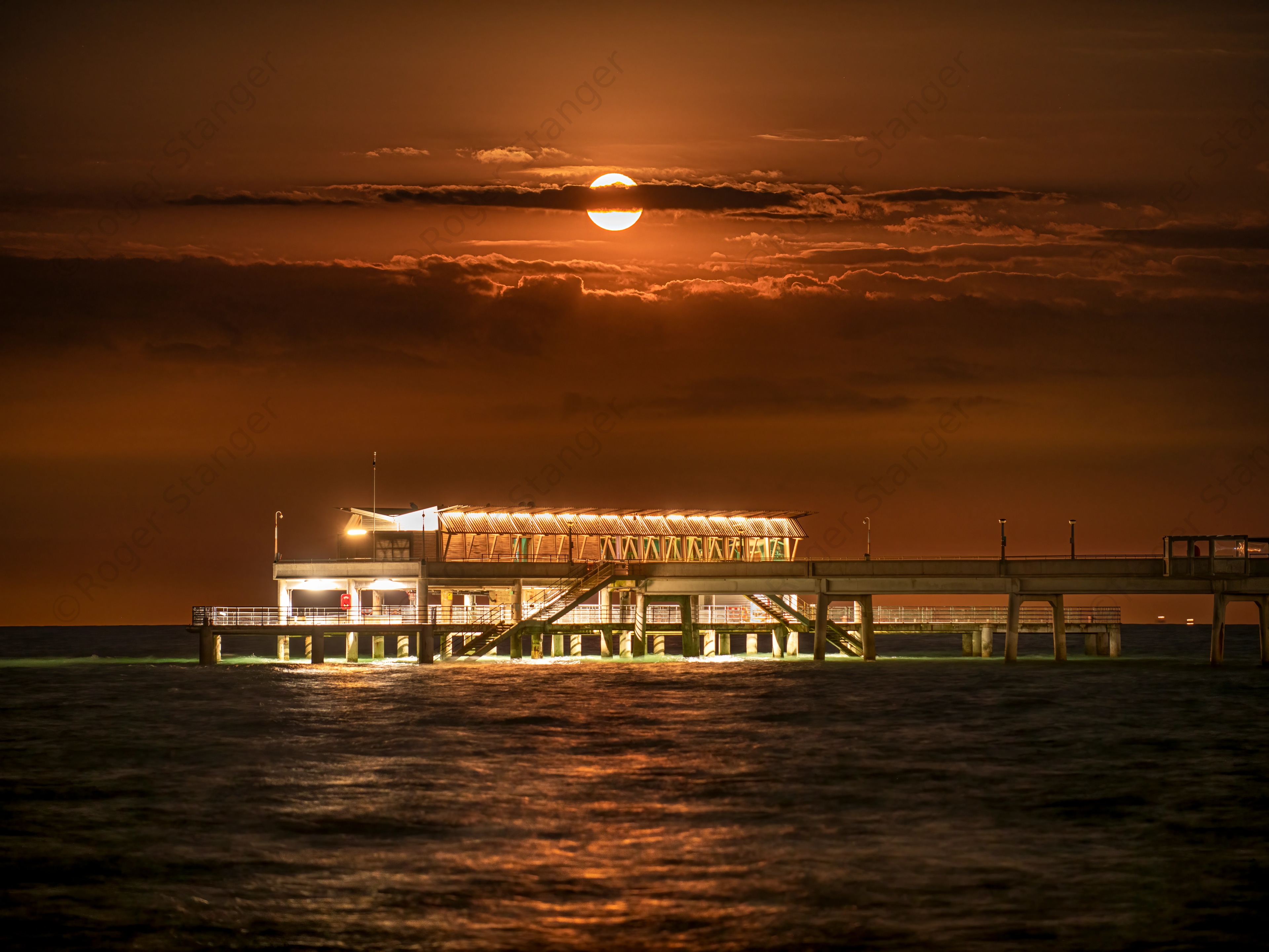 Deal Pier Moonrise 