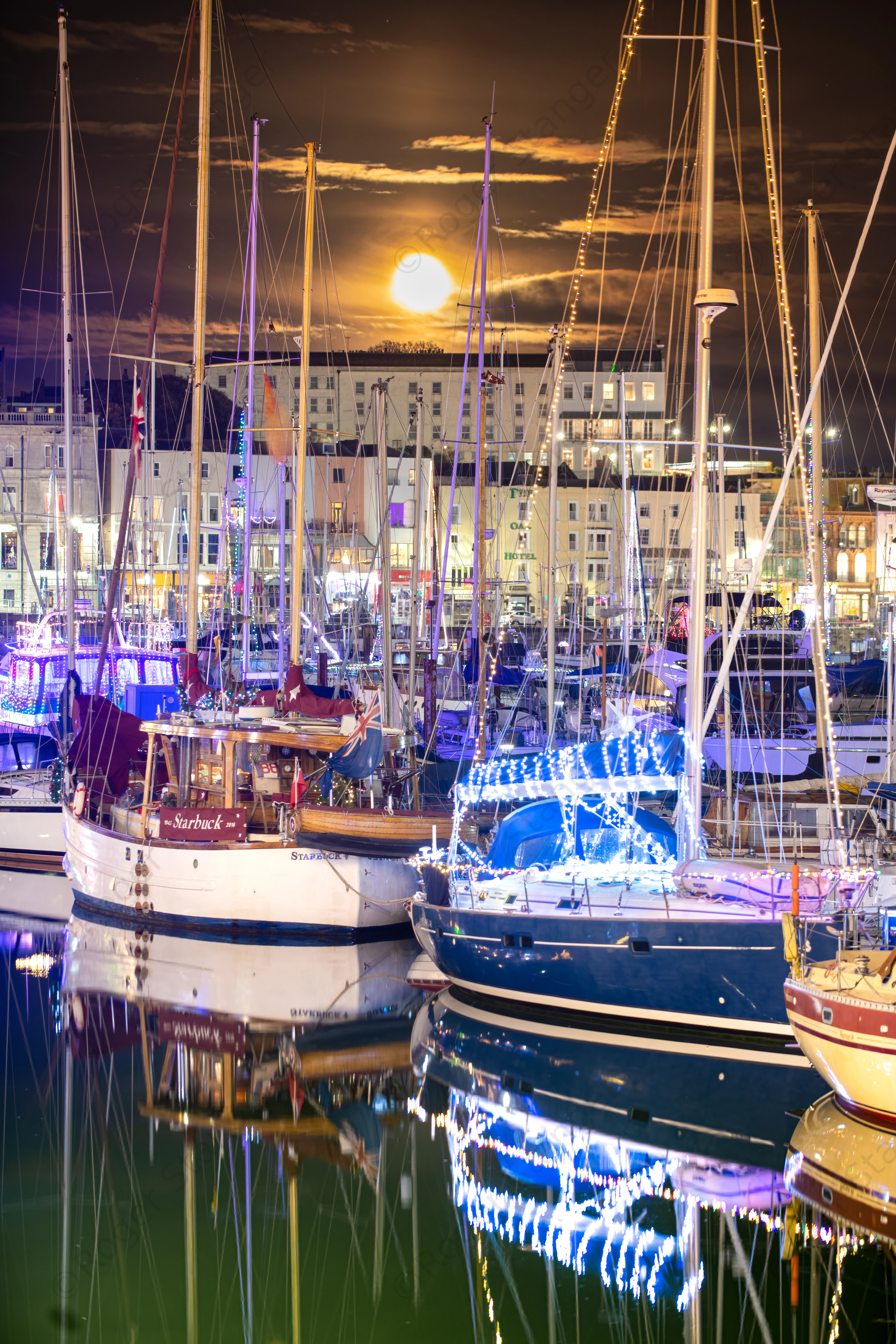 Ramsgate Royal Harbour Christmas Lights 2022 Portrait  3 x 2