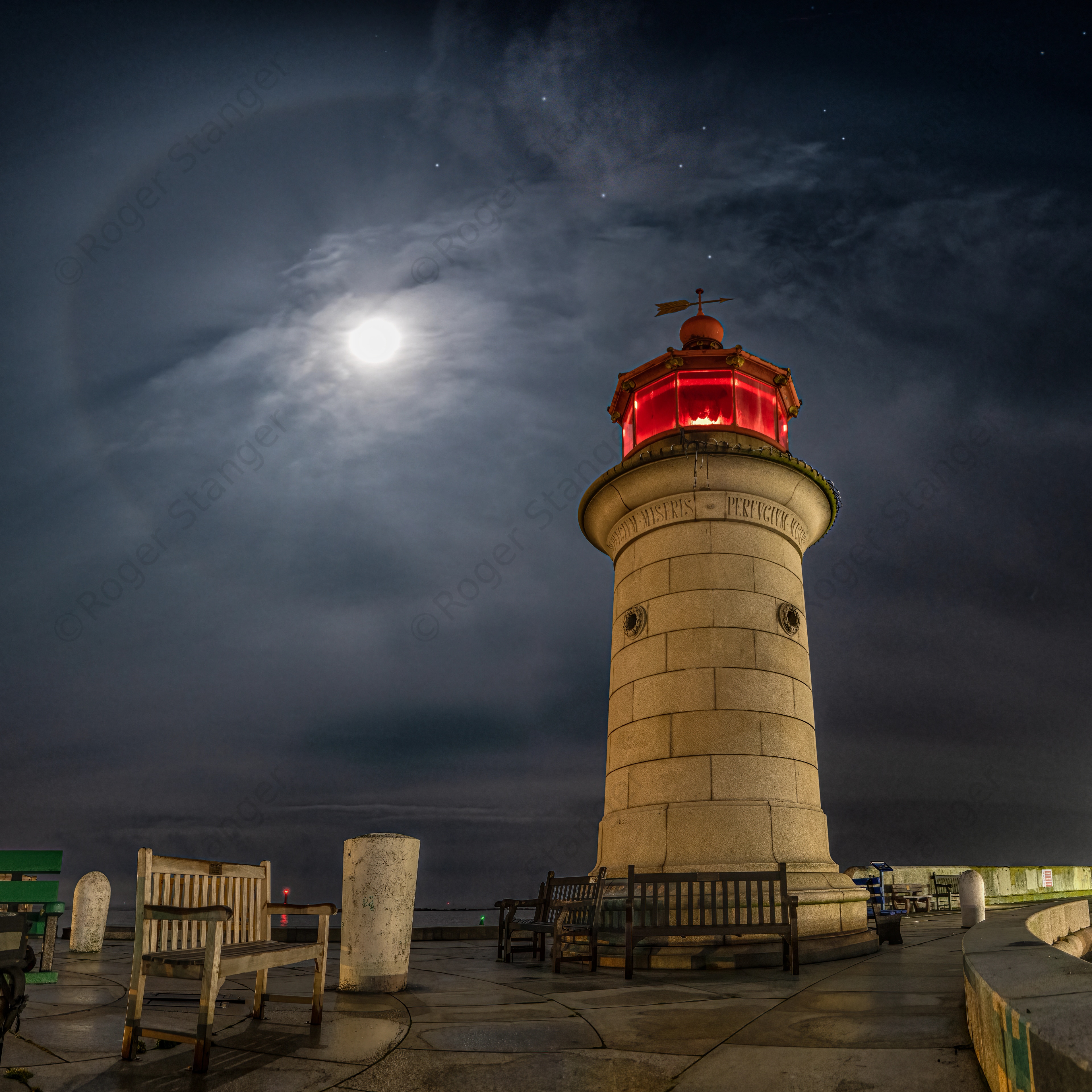 Ramsgate Lighthouse Moon Halo 