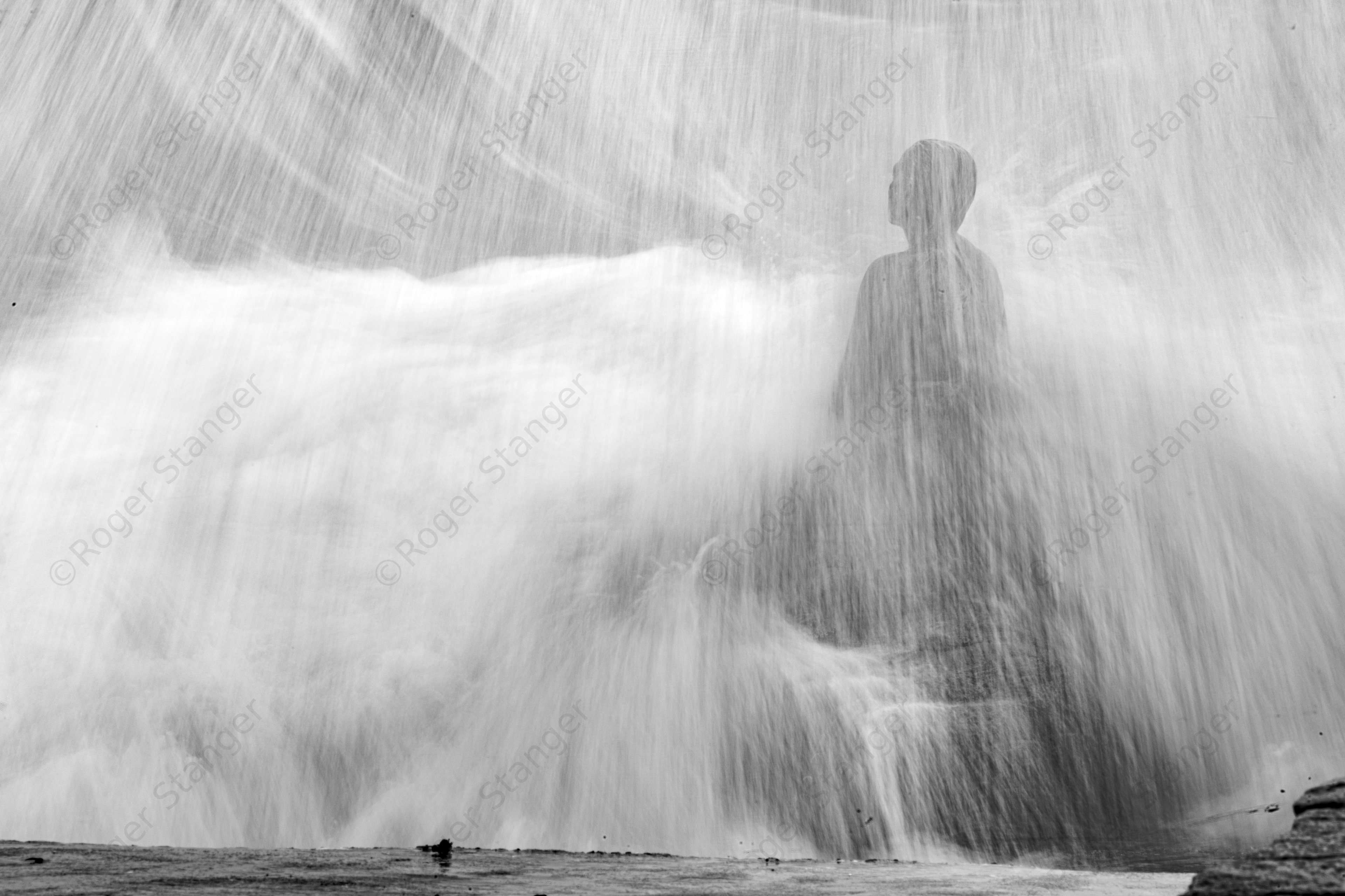 Folkestone Mermaid In Storm B And W 4 