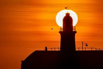 Folkestone sun in lighthouse