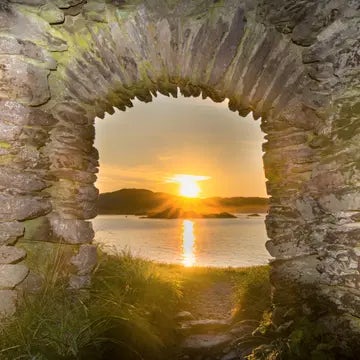 Abbey Island Through The Arch Window 