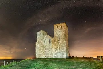 Reculver Towers West Stars And Clouds From The West Side