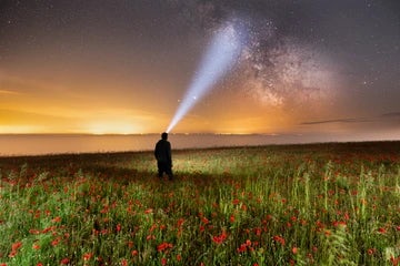 Dover St Margarets Poppy Field Milky Way And Me