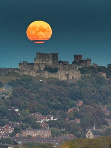 Dover Castle Moon Portrait 1