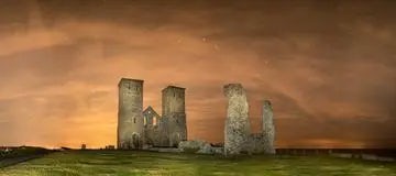 Reculver Towers Stars And Cloud 2x1