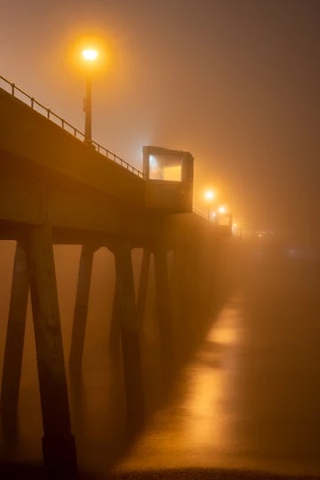 Deal Pier In Fog Portrait