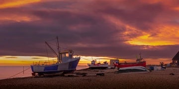 Hythe Fishermans Beach Sunset 2 x 1