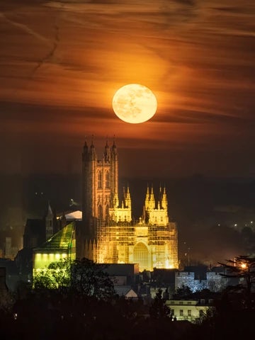 Canterbury Cathedral Moonrise portrait 