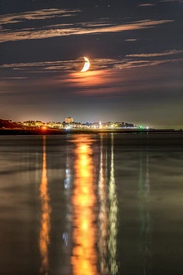 Herne Bay Moonset From Reculver August 2022