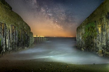 Folkestone Warren And Milky Way Between the Walls.