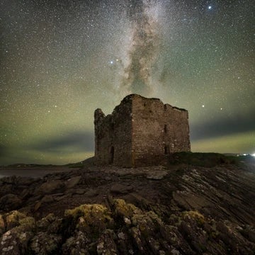 Ireland Ballinskelligs Castle And Milky Way