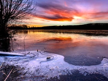 Fordwich Lake Sunrise And Ice 1 